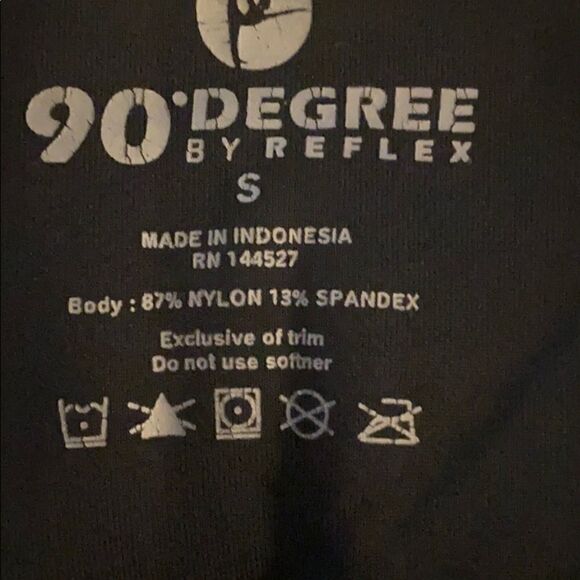 90 Degree by Reflex black Capri leggings size S - Picture 6 of 6